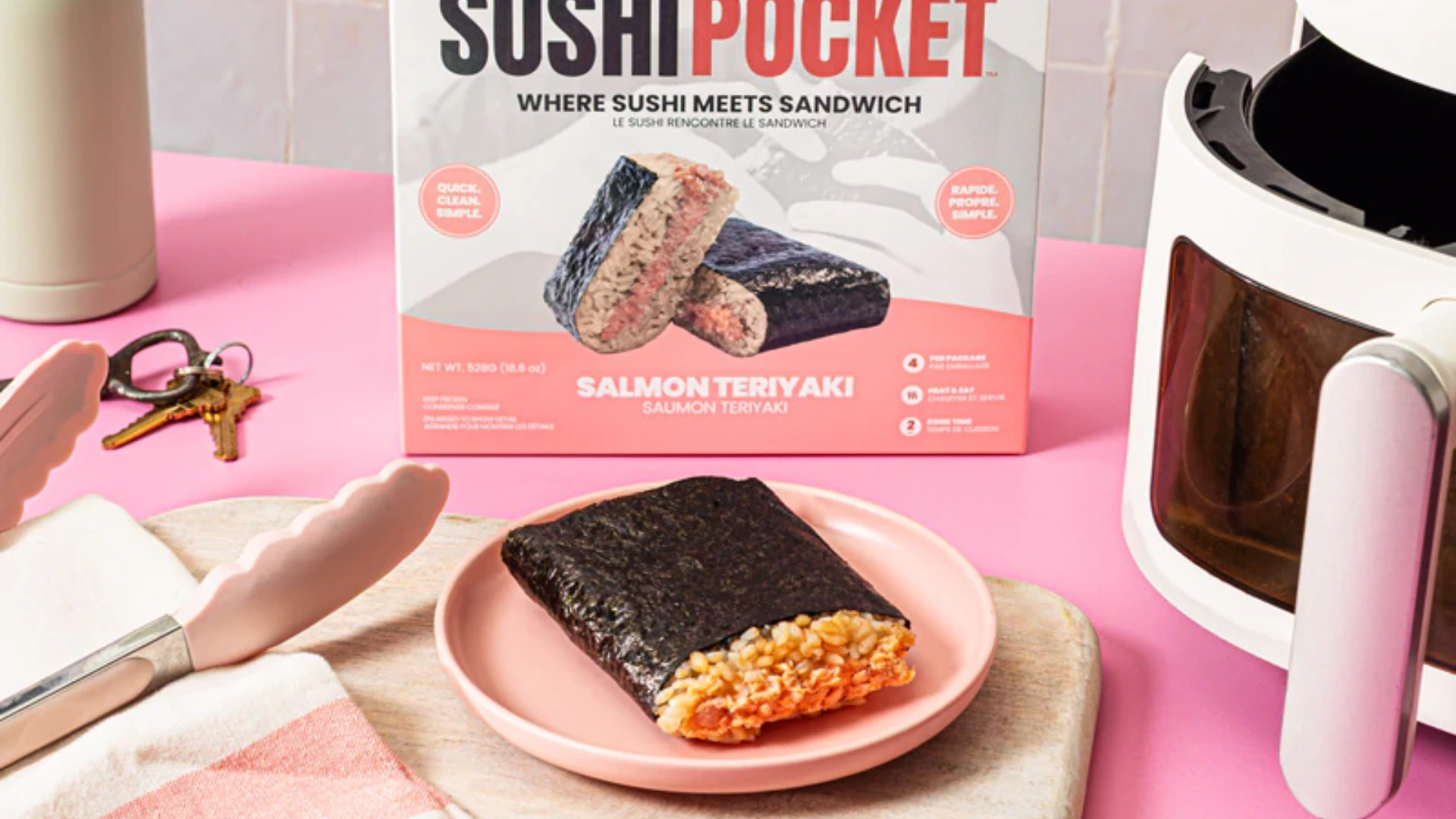 Sushi Pocket rice snack prepared and ready to enjoy